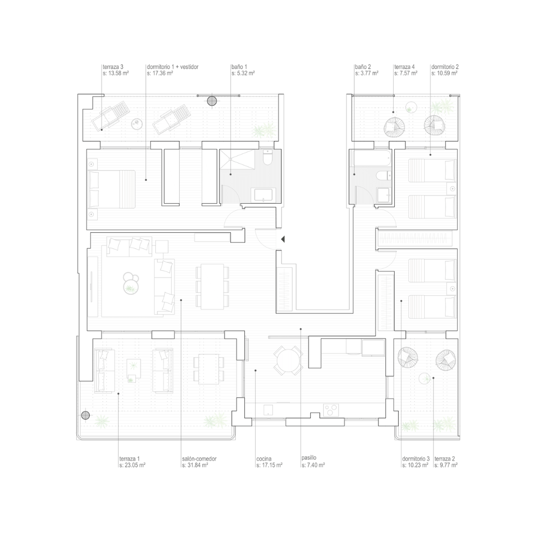 Ático Gran MO tipo Ñ